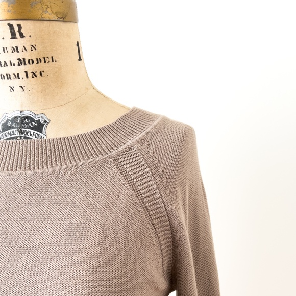Banana Republic Brown Organic Cotton Long Sleeve Sweater Classic Sustainable - Picture 5 of 11